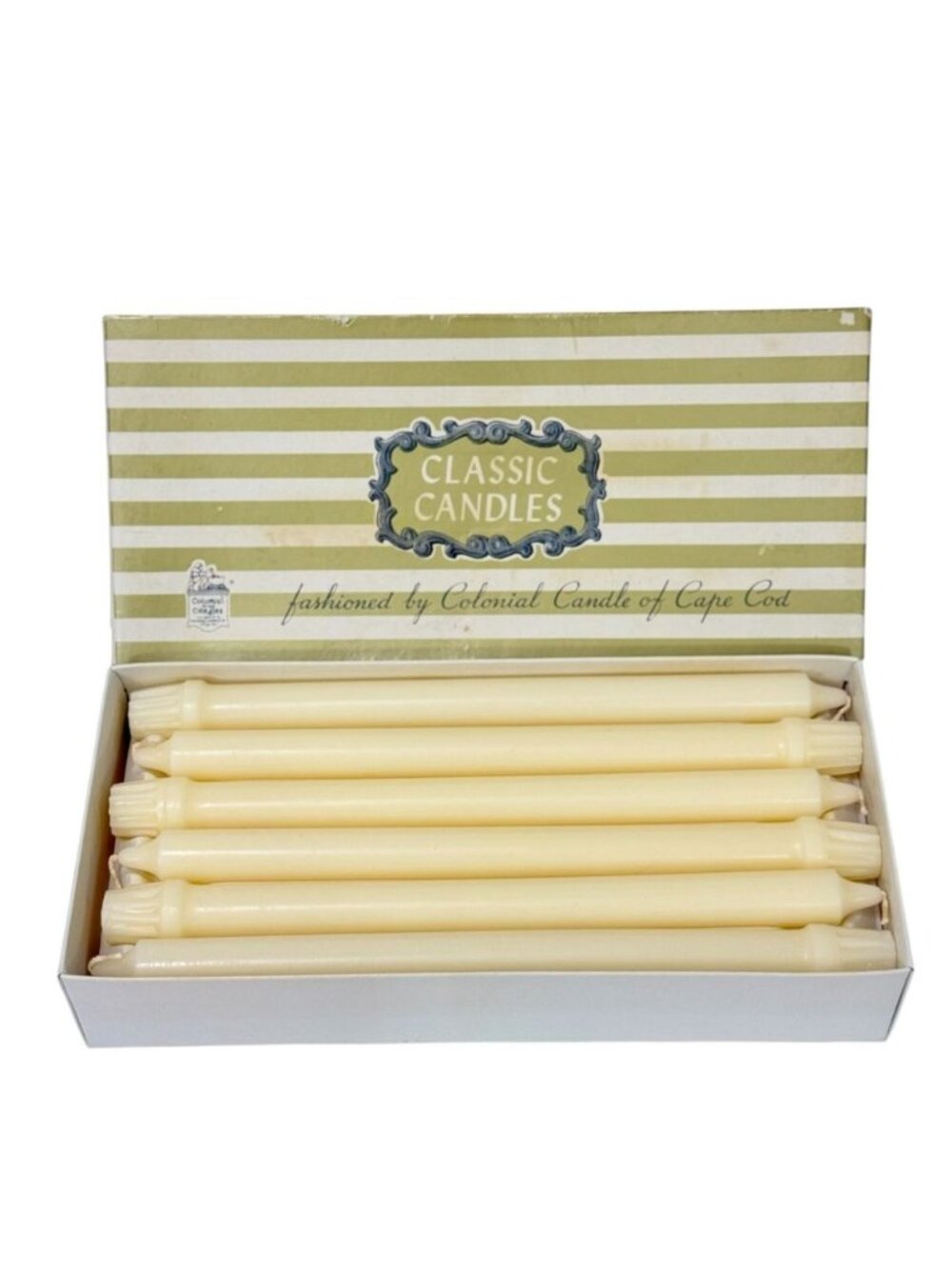 Vintage Colonial Candle Of Cape Cod 12 Classic 12” Candles Ivory New In Box USA - Picture 10 of 10